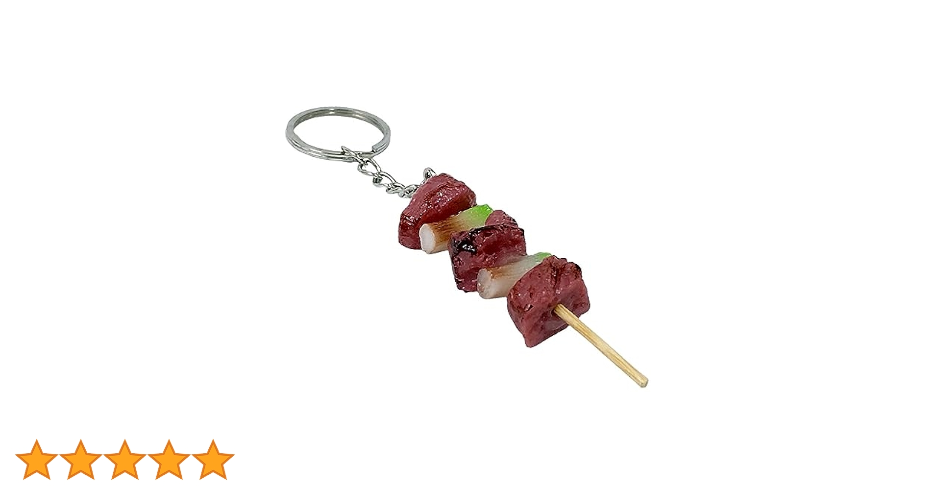 販促シール焼き鳥チャーム付きキーホルダー